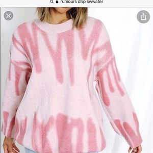 Rumors drip sweater pink
